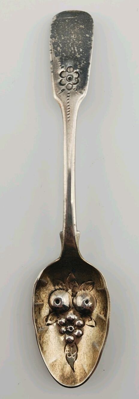Antique 1835 William IV Sterling Silver Berry Spoon 23g William Eaton London 6"